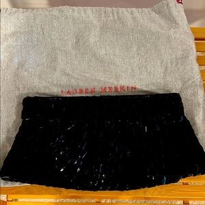 Lauren Merkin classic weave frame clutch